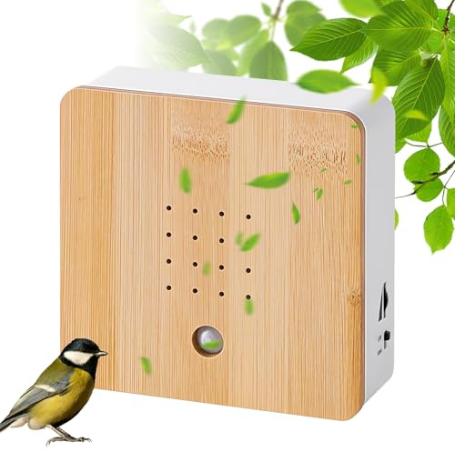 PORFOYO Vogelgezwitscher Bewegungsmelder, Naturgeräusche Box Mit Bewegungsmelder, Ideal Zum Einschlafen, Entspannen, Meditieren