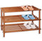 EasySpeed Zapatero de Madera con 3 Alturas, Soporte para Calzado, Almacenamiento de Toallas o Ropa (45 x 63 x 26 cm), Cerezo