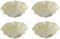 4 bandejas de plástico extra grandes para servir frutas con 100 tenedores resistentes, adecuadas para mostrar varias frutas, frutas secas y aperitivos, ideal tanto para uso doméstico como para picnic
