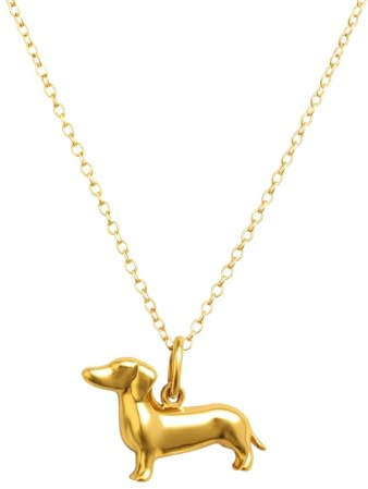 Beach to the City Dackel Kette Hund Schmuck Sterling Silber Dackel Schmuck Dachshund Geschenk für Hundebesitzer Dackelbesitzer