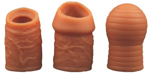 BDSMJOY 3 PCS Penisringe, Penishülle für Vorhaut Rückhaltung, Penisring Cockringe Erektionshilfe, Penismanschetten Eichelring Penis Ring Sex Spielzeug für die Männer