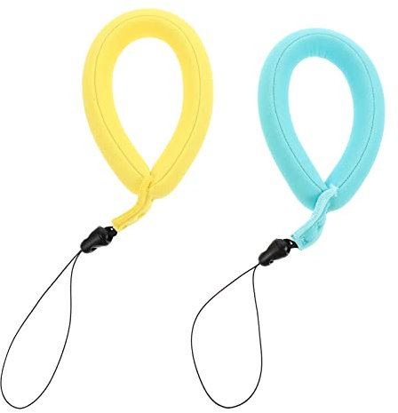 DIYEAH 2 Pièces Sangle Flottante Dragonne Étanche pour Caméra et Smartphone Flotteur de Poignet Néoprène et Mousse Sécurisez Vos Appareils Sous Eau