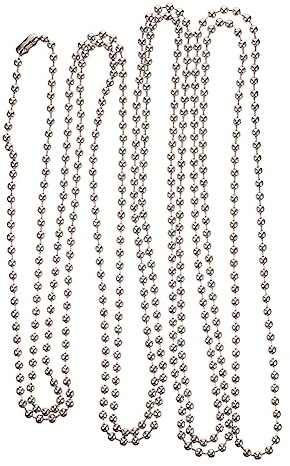 BATHVEVE Metallic Perlenkette für Rollos Verstellbare Jalousien Kette aus Metall mit Schnalle Ersatzzubehör für Rollovorhänge