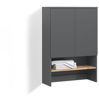 Livinity Waschmaschinenschrank Paolina, Anthrazit/Eiche, 68 x 100.4 cm