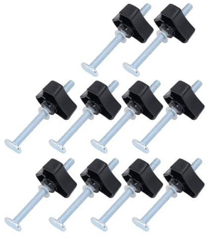 T Schrauben Set 10 Stück M8x100mm Edelstahl Gewindestangen mit Drehknöpfen und Unterlegscheiben für Holzwerkstatt Schraubzwingen Spannvorrichtungen Jig Fixture