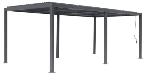 Hespéride - Pergola autoportante evonis 6x3m Gris Graphite