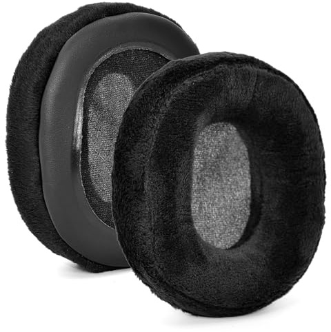 Ersatz-Ohrpolster für Audio Technica ATH-M50 M40 M40FS M30 M35 M20 Kopfhörer, Proteinleder Schwamm Weiches Atmungsaktiv Ersatzpolster Kopfhörer-Hülle mit Schnalle (1:1,Schwarz)