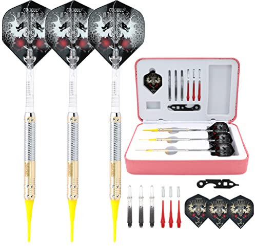 CUESOUL 16 Grams Deluxe Soft Tip Darts Set with Luxury Case(JL-STL-B1107+D601)