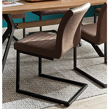 möbelando Schwingstuhl Küchenstuhl Esszimmerstuhl Schwinger Stuhl Kansas II (4-er Set) Braun