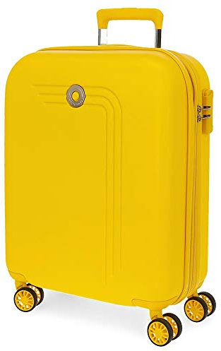 MOVOM Riga Trolley cabina Giallo 40x55x20 cms Rigida ABS Chiusura a combinazione numerica 37L 3Kgs 4 doppie ruote Espandibile Bagaglio a mano