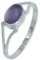 mantraroma Ring Damen Silber 925 Amethyst Edelstein lila schlicht modern
