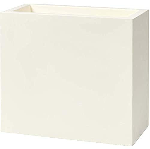 Teraplast – Fioriera Schio Tower, Essential, 80 cm, Bianco, 100% Riciclabile