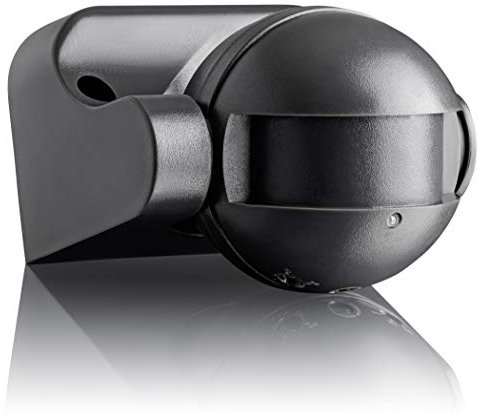 SEBSON® Bewegungsmelder Aussen - 2er Set - IP54 Aufputz, LED geeignet, HF Sensor, programmierbar, 15m / 180°, Wand Montage schwenkbar 87x93x60mm, 3-Draht Anthrazit