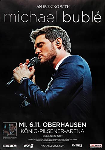 Premium Poster/Plakat | DIN A1 | Wanddeko | Live Konzert Veranstaltung » Michael Buble - An Evening with?, Oberhausen 2018 «
