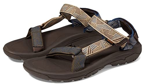 Teva Men's Hurricane Xlt2 Sandals with EVA Foam Midsole and Rugged Durabrasion Rubber Outsole, Borderless Brown Multi, 8 UK