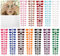 288 Piece Kids Press on Nails, Wsimily 12 Colors Little Girls Short Round Square False Nails Acrylic Full Cover Fake Nails with Nail Adhesive Tabs, Children Women Girls Artificial Fingernails Decor
