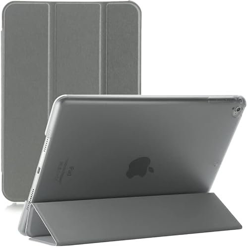 Funda magnética inteligente para iPad 2, 3 y 4 (modelos antiguos de 9.7 pulgadas 2011-2012) con función de encendido automático (plata)