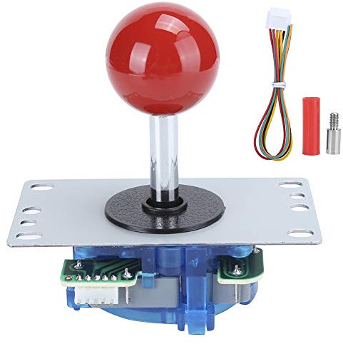 KOSDFOGE Fighting Machine Arcade Game Console Joystick Ad Alta Sensibilità Nessun Ritardo Gamepad Accessorio(Rosso)