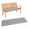 HAVE A SEAT Living - Gartenbank Auflage 110 cm - Bequeme Bankauflage Outdoor, 7 cm Dick - Waschbar bis 95°C, Orthopädisch, Wetterfest - Made in Germany (110x48 cm, Hellgrau)