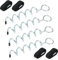 MUKCHAP Set of 4 30cm Trampoline Anchor Kit with Round Head, Tie Down Kit with Straps, Galvanized Spiral Ground Anchor Set for Sheds, Swings, Tents