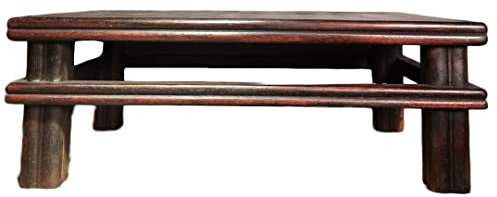 Sandelholz eingelegter kleiner Kang Tischornament voller goldener Stern Kuhfell Muster klar Höhe 42 cm Stil C13 Figuren Ornamente Geschenke Kunst Handwerk Chinesische Antiquitäten / 274