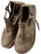 SIULAS Mittelalterliche PU-Lederschuhe mit flachem Boden - Renaissance-Hexenstiefel mit niedrigem Absatz - Steampunk Retro Casual Lederstiefeletten - Damen Rundkopf-Lederschuhe,Grau,40