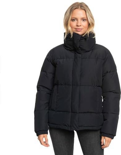 Roxy Winter Rebel - Winter Bomber Jacket for Women - Veste Bomber Chaude - Femme - M - Noir