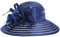 Lawliet A214 Damenhut aus Satinband, Kirche, Hochzeit, Sonne, Hochzeit, Marineblau, Einheitsgröße