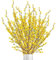 BFYDOAA 4 Künstliche Forsythienzweige,100cm, Künstliche Gelbe Winterjasminblüten, Lange Stiele, Frühlingsblumenarrangement für Hohe/Bodenvasen, Tischdekoration(4 Stück)