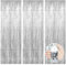 Lametta Vorhang,Party Deko,Lametta Silber,Glitzervorhang 3stk 1x3m,Valentinstag Geburtstag Fringe Deko,Fotowand Hintergrund Metall Tinsel Luftschlangen Silvester 2025 Disco Weihnachtstag Girlande