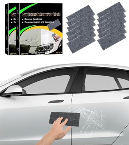 Nano Sparkle Tuch Auto Kratzer, 2024 Magic Nano Sparkle Tuch für Auto Kratzer Entfernen Reparatur, Nanomagic Tuch Car Scratch Remover für Kleine Kratzer, Lackpflege, Autoreinigung (12 Stück)