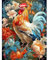 Acudotr Diamond Painting Erwachsene Set, 5D Diamant Painting Kits Bilder für Erwachsene, DIY Diamant Malerei Diamond Art Kits Set für Wanddekor, Hahn, 30x40cm