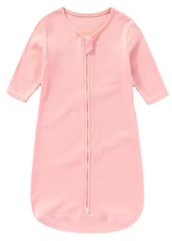 Summer Baby Sleeping Bag Baby Wearable Blanket Cotton Long Sleeve Sleeping Sack 0.5 TOG Zipper Toddler Sleep Bag for 12-18 Months