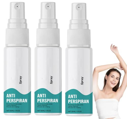 Antitranspirant Deo Spray gegen starkes Schwitzen im gesicht, Hände und schweiß Füße und am Kopf I Anti Schweiß Deo bei Hyperhidrose I Anti transpirant für Männer & Frauen mit Langzeitschutz (3PC)
