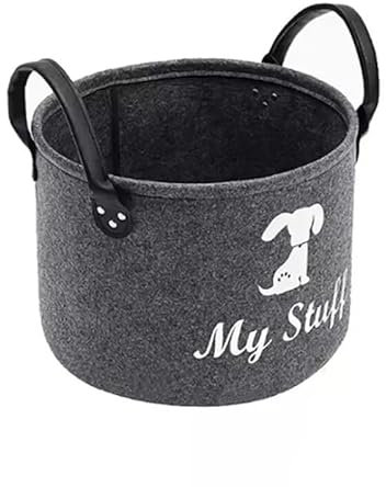 hardinox Pet Toy Storage Basket Bin Collapsible -Clothes Sundries Box Large Capacity for Dog Cat Toys, Coats, Clothing, Blankets