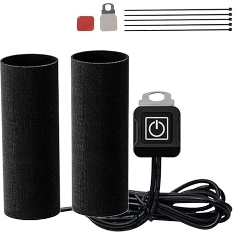 Riisoyu Heizgriffe Motorrad, 5V USB Universal Handlebar Grips Heizung Motorrad Griffheizung Intelligente Dreistufige Temperaturregelung Heizgriffe für intelligente dreistufige Temperaturregelung