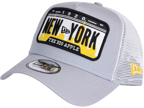 New Era New York Trucker Cap, Cappellino con Visiera, grigio., Taglia unica