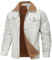Ying Jacke Herren Casual Jacke Herren Knopfleiste Einfarbig Revers Langarm Jacke Herren Taschen Jacke Herren Warm Mode Outdoor Jacke Herren F-White M