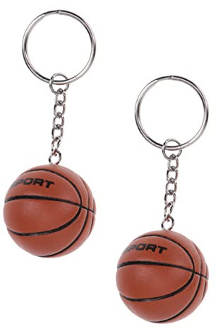 Milisten 2pièces Porte-clés Forme De Basketball Décoration Mini Basketball Pour Accessoires De Décor Et