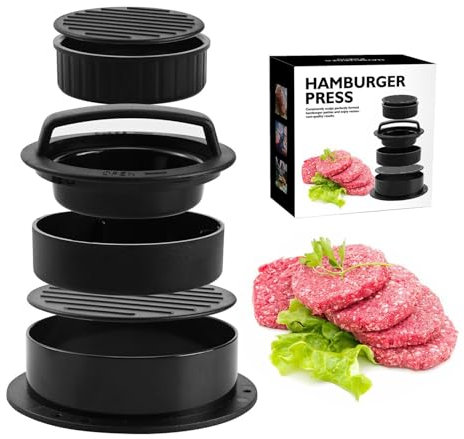 WOHPNLE Hamburger Press, 3 in 1 Stuffed Burger Press Hamburger Press Patty Maker Patty Press for Stuffed Burgers, Sliders, Beef Burger