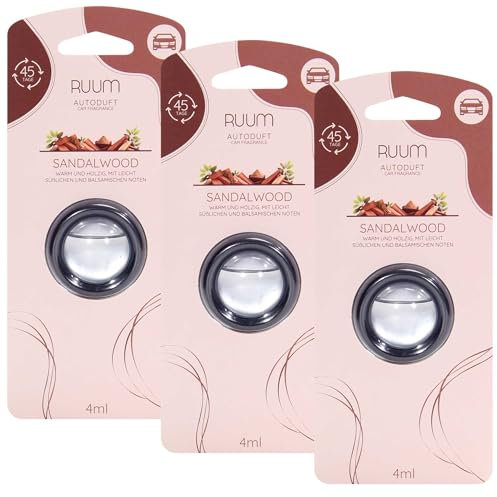 RUUM Auto-Lufterfrischer Sandalwood (3er Pack) je 4 ml