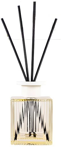 CHDGSJ Rattanstäbchen-Diffusor-Set, 200 ml (6,76 FL oz) Raumduftöl-Diffusoren für Schlafzimmer, Badezimmer, Büroregal-Dekor, Aromatherapie-Duft, inkl. 5 Rattanstäbchen(Akita Mango Tea)
