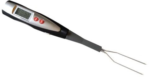 Cuisinart Fourchette de température numérique avec Del | Thermomètre à Viande programmable pour BBQ, intérieur/extérieur, avec sonde intégrée pour Cuisson précise des Aliments (EU Version)