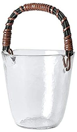 MEIZHITU Eiskübel Für Parteien Eiskübel Tragbarer Kreativer Sektkübel Glas Eiskübel Haushalt Weinkübel Getränkekübel Für Zuhause Bar(A)