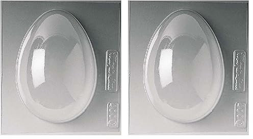 silikomart | Stampo per Cioccolatini UOVO SK400, Confezione da 2 Stampo per Uova di Cioccolato Piccolo, 220 x 160 h 80 mm, Made in Italy