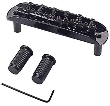 RuiJOTWAT Schwarze Gitarrenteile Sattelbrücke für Mustang E-Gitarre Passend für Jazzmaster Instrumentenzubehör