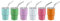 Vocdikficy Bicchierino da Shot Mini Tumbler con Cannuccia, Set di Bicchierini da Shot In Metallo A Doppio Strato con Sublimazione da 3 Once, con Coperchio, Facile da Usare