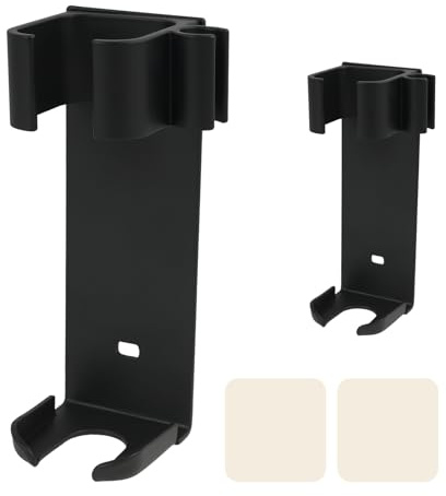Wandhalterung für Haarstyling-Werkzeuge, Metall Organizer für Glätteisen, Lockenstäbe und Haarbürsten, Hochtemperaturbeständiges Aluminium, Platzsparend und Einfach zu Installieren (Schwarz)