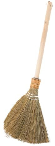PRETYZOOM Traditional Vietnamese Corn Broom with Detachable Handle for Efficient Garden and Indoor Cleaning for Patios Fireplaces and Household Tasks