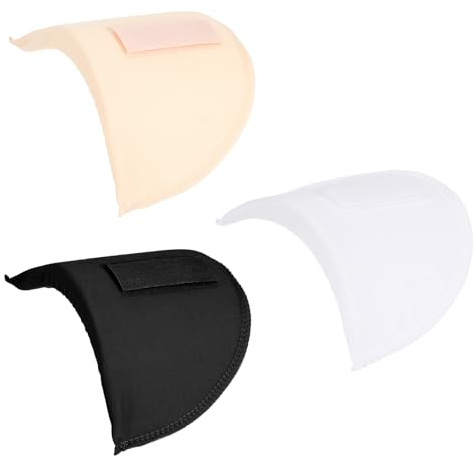 APLZGMG 3 Paar Schulterpolster Damen, Eingesetzte Schulterpolster Wiederverwendbar, Hochdichte Schwamm-Schulterpolster mit Klettband für Blazer, T-Shirts, Anzüge, 3 Farben